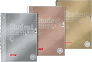 BRUNNEN Collegeblock A4 Lineatur 27 Metallicfarben