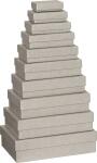 Geschenkkarton Uni hellgrau 2553 6166 66   10tlg Flach