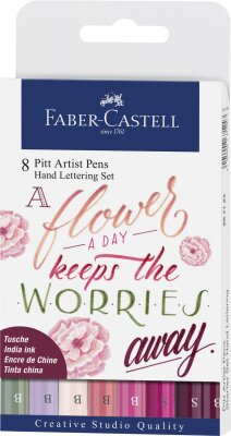 Faber Castell Tuschestift Pitt Artist Pen Lettg 8er Pinktöne