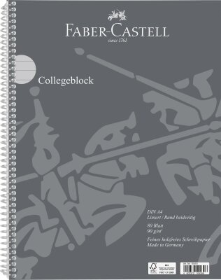 Faber Castell Collegeblock A4 80 Blatt liniert 90g/m²