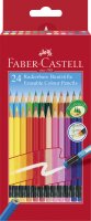 Faber Castell Buntstift radierbar 3,0 mm 24er Kartonetui