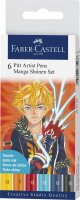 Faber Castell Tuschestift Pitt Artist Pen Manga 6er...