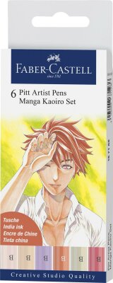 Faber Castell Tuschestift Pitt Artist Pen Manga 6er Kaoiro