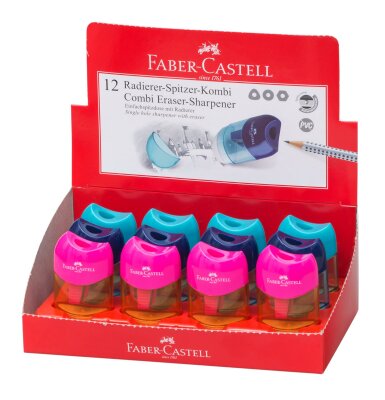 Faber Castell Radierer+Spitzer Kombi Mini sortiert