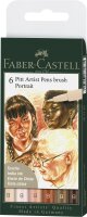 Faber Castell Tuschestift Pitt Artist Pen B 6er Portrait