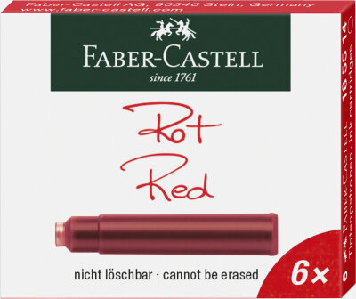 Faber Castell Tintenpatronen Standard 6er rot
