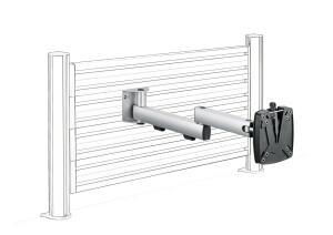 Novus Monitortragarm TSS-Faltarm II SW für SlatWall, 2-teilig, bis 10 kg