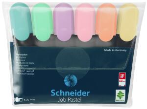 Schneider Textmarker Job pastell sortiert Karton-Etui 6 Stück