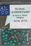 Alco Landkartennadel 16mm Ø5mm hellgrün 60...