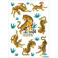 Herma Sticker MAGIC Tiere Wilder Tiger Goldprägung 1 Bl