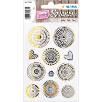 Herma Sticker CREATIVE Mandala Gold- und Silberfolie 1 Bl