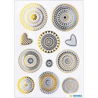 Herma Sticker CREATIVE Mandala Gold- und Silberfolie 1 Bl