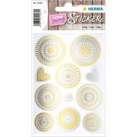 Herma Sticker CREATIVE Mandala Gold- und Silberfolie 1 Bl