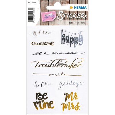 Herma Sticker CREATIVE Happy Gold- und Silberfolie 1 Bl