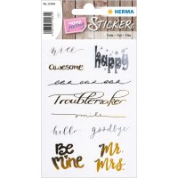 Herma Sticker CREATIVE Happy Gold- und Silberfolie 1 Bl