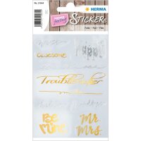 Herma Sticker CREATIVE Happy Gold- und Silberfolie 1 Bl