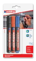 Edding Permanentmarker 300 3er-Blister sortiert