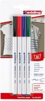Edding Textilstift 4600 4er-Blister sortiert basic