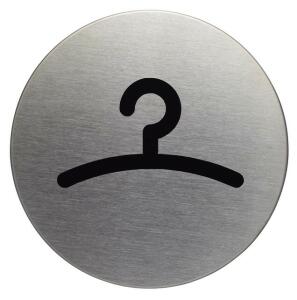 Durable Piktogramm Garderobe 83mm si rund aus Aluminium