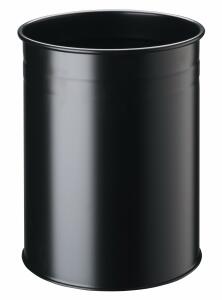 Durable Papierkorb Metall 15l sw Stahl rund
