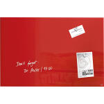 SIGEL GL212 Glas-Whiteboard Artverum - rot - 120 x 90 x...