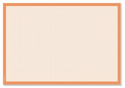 SIGEL HO270 Papier-Schreibunterlage  - undatiert- Karomuster - millimeterkariert - Nein - weiß/orange - ca. A2 - sprachneutral - 30 Blatt - FSC-zertifiziert