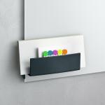 SIGEL GL803 Ablagefach Artverum - anthrazit - 16 x 5,40 x 4,30 cm - Kunststoff, Neodym - magnetischer Clip zur Anbringung - für Glas-Magnetboards