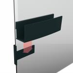 SIGEL GL803 Ablagefach Artverum - anthrazit - 16 x 5,40 x 4,30 cm - Kunststoff, Neodym - magnetischer Clip zur Anbringung - für Glas-Magnetboards