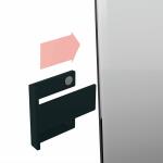 SIGEL GL800 Stiftehalter Artverum - anthrazit - 7,50 x 3,70 x 3,50 cm - Kunststoff, Neodym - magnetischer Clip zur Anbringung - für Glas-Magnetboards