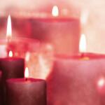 SIGEL DU138 Weihnachts-Umschlag - Kerzen - rot - gummiert - DIN lang - 50 Umschläge
