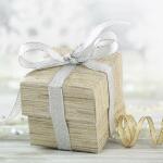 SIGEL DU135 Weihnachts-Umschlag - Geschenk - grau - gummiert - DIN lang - 50 Umschläge