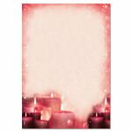 Weihnachts-Motiv-Papier - Kerzen - rot/braun - 90 g/m² - A4 100 Blatt