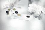 SIGEL CS120 Weihnachts-Sticker auf Rolle - 200 Sticker - 45 x 50 mm - Christmas Lettering - schwarz/gold/silber