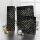 Geschenktasche Flasche - schwarz/silber/gold - Sterne 10 x 35 x 8 cm