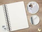 SIGEL JN605 Spiral-Notizbuch Jolie - Botanical Inspiration - punktkariert (Dot-Lineatur) - 120 g/m² - ca. A5 - schwarz/weiß/braun - Hardcover - 240 Seiten - FSC-zertifiziert