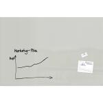 SIGEL GL213 Glas-Whiteboard Artverum - grau - 120 x 90 x 1,80 cm - polierte Ecken - Sicherheitsglas (ESG), Stahl - GS-geprüft