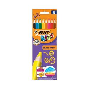 Veloflex Buntstift Supersoft 8-farbig sort inkl. Anspitzer Kartonetui 8St