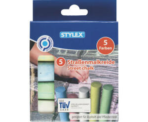 Straßenmalkreide 5 Farben Faltschachtel - Länge 19,5cm, Durchmesser 4,5cm