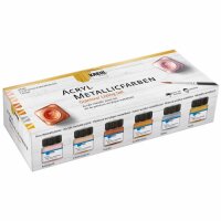 KREUL Acryl Metallicfarben Set Glamour Living 6 x 20 ml