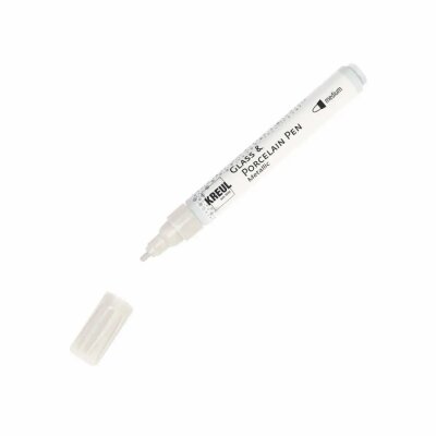 KREUL Glass & Porcelain Pen Metallic medium Perlmutt-Weiß