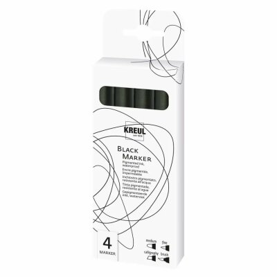 KREUL Black Marker 4er Set