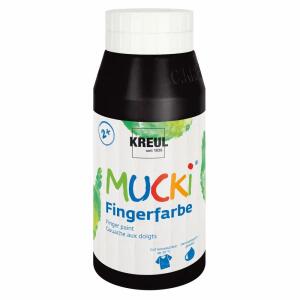 MUCKI Fingerfarbe Schwarz 750 ml