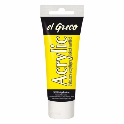 KREUL el Greco Acrylic Echtgelb Zitron 75 ml Tube