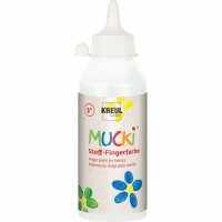 MUCKI Stoff-Fingerfarbe Weiß 250 ml