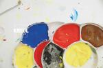 KREUL Kunststoffpalette Blütenform Weiß Ø 17 cm mit 7 Vertiefungen
