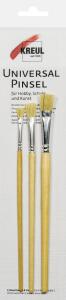 KREUL Universalpinsel Borste flach 3er Set