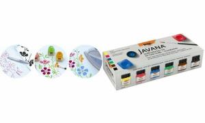 KREUL Javana Stoffmalfarben für helle Stoffe Set Grundfarben 6 x 20 ml