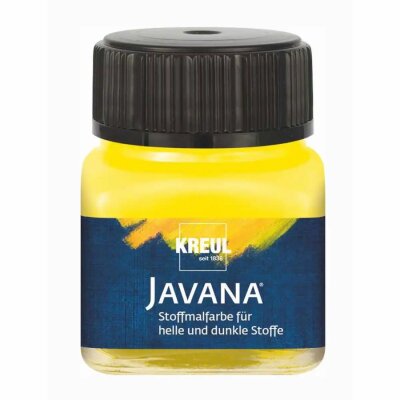 KREUL Javana Stoffmalfarbe für helle und dunkle Stoffe Gelb 20 ml