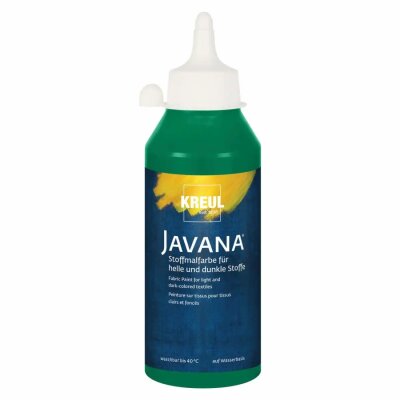 KREUL Javana Stoffmalfarbe für helle und dunkle Stoffe Dunkelgrün 250 ml