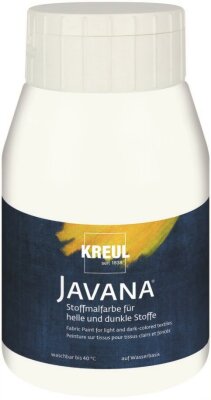 KREUL Javana Stoffmalfarbe für helle und dunkle Stoffe Weiß 500 ml